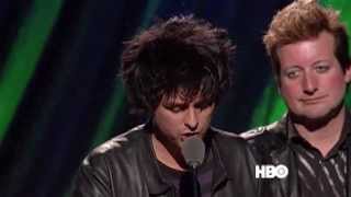 VIDEO Green Day Inducts Guns N Roses at 2012 Rock Hall Induction [upl. by Christi]