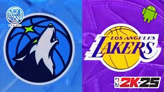 LAKERS vs TIMBERWOLVES NBA2K25 ROSTER on ANDROID [upl. by Ahearn]