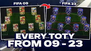 EVERY TEAM OF THE YEAR TOTY FROM FIFA 09 TO FIFA 23 [upl. by Lurette913]