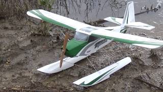 Durafly Tundra 1300mm Sports Model with floats on River Krka [upl. by Haase652]