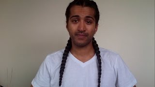 Twin Braids  45 month hair update  Men with long hair journey [upl. by Elehcor]