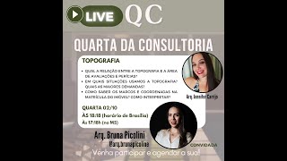 LIVE QC  COM ARQ BRUNA PICOLINE  Topografia [upl. by Nodnol]