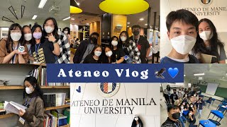 ateneo vlog 🦅💙  first week of SHS classes meeting classmates mini campus tour study with me [upl. by Nahama429]