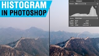 How to use HISTOGRAM in Photoshop CC CS6  Photoshop Histogram Tutorial [upl. by Dnomal]