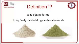 NMU 3 Ceutics 3 Lec 1 part 1 Powders part 1 [upl. by Inod394]