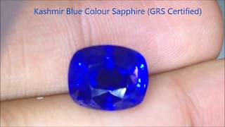 Natural Kashmir Blue Sapphire  10 Carats  by Gandhi Enterprises [upl. by Yhtir]