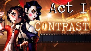 CONTRAST Gameplay Walkthrough  Act I All Collectibles Luminaries Achievements  Trophies [upl. by Attehcnoc]