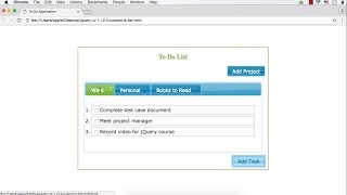 jQuery UI Project To Do List Application Part 2 [upl. by Ecnarret]