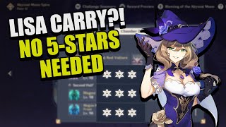 EASY F2P Floor 12 Guide for 34 Spiral Abyss No 5stars needed  Genshin Impact [upl. by Ajax]