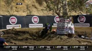 Eli Tomac passes Antonio Cairoli Monster Energy MXGP of The USA MXGP Race 1  motocross 2016 [upl. by Yuzik]