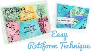 Easy Retiform Technique  Card Making Video Tutorial [upl. by Wilburn]