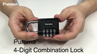 User Guide  How to Set and Reset Puroma 4 Digit Combination Lock  Official Ver [upl. by Ilaw712]