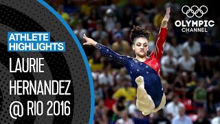 Every Laurie Hernandez 🇺🇸 Rio 2016 Routine  Athlete Highlights [upl. by Idarb]