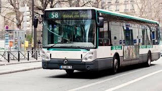 Buses in Paris France 2016  Les bus à Paris [upl. by Naujud]