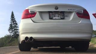 Bmw e90 330i exhaust clip [upl. by Eldoree]