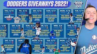 Dodgers Giveaways 2022 Bobbleheads Jerseys Hats Fireworks Nights Special Giveaways amp More [upl. by Longo]