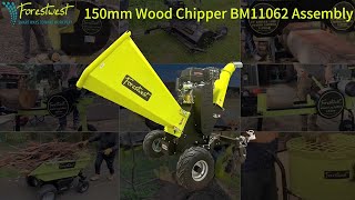 Forestwest 150mm wood chipper 20hp EStart Assembly amp Display [upl. by Seraphina]