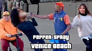 4k🚴 CRAZY MONDAY AT VENICE BEACH🌴Pepper Spray Daisy The Venice Healer 🌴California 🌊 [upl. by Ramona]