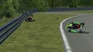 Insane Rfactor Go Kart Mod AI Glitches [upl. by Ramak334]