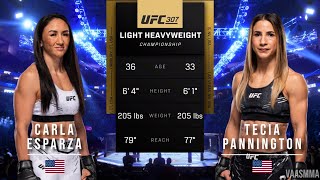 CARLA ESPARZA VS TECIA PANNINGTON FULL FIGHT UFC 307 [upl. by Beitris]