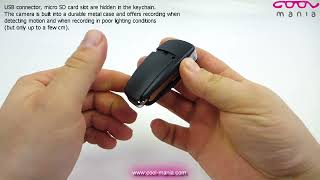 Keychain camera  car key hidden spy cam FULL HD with night vision wwwcoolmaniacom [upl. by Iraam]