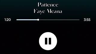 FAYE MEANA  PATIENCE  karaoke version [upl. by Ainimreh]