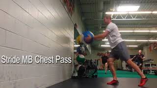 stride med ball chest pass [upl. by Remmus]