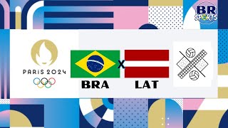 BRASIL X LETÔNIA  AO VIVO COM IMAGENS  OLIMPÍADAS PARÍS 2024  VÔLEI DE PRAIA FEMININO QUARTAS [upl. by Annadal]