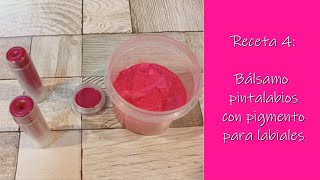 Receta 4 Bálsamo labial con pigmento para labios comprado descarga el libro tutorial gratis [upl. by Nohpets]