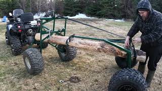 Homemade ATV log arch trailer 50 build [upl. by Adnovoj359]