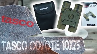 Prismático TASCO ESSENTIALS  10X25 coyote [upl. by Yaffit909]