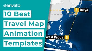 10 Best Travel Map Animation Templates [upl. by Amatruda]