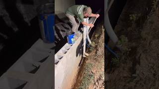 FOUNDATION WATERPROOFING PREP foundation prep tar backfill diy scraper digging cleaning me [upl. by Naruq757]