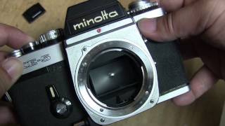 Minolta XE5 SLR camera ミノルタ 一眼レフ LR44 [upl. by Terrena]