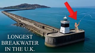 I FISHED the LONGEST BREAKWATER in the UK 😮 Sea Fishing in North Wales [upl. by Atekram603]