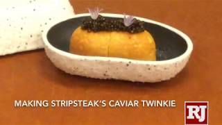 Caviar Twinkie served at Stripsteak in Las Vegas [upl. by Noskcire]