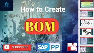 SAP PP  BOM  CS01 CS02 CS03  SAP PP BOM  How to create SAP PP BOM [upl. by Maice]