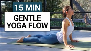 15 Min Gentle Yoga Flow  Full Body Stretch to Relax amp Release Tension [upl. by Ahsima]