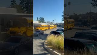 The Three LAUSD School Buses leaving school [upl. by Ecaj311]