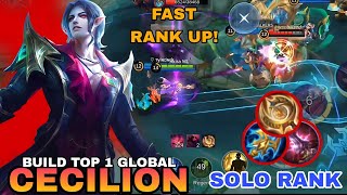 CECILION BEST ONE SHOT BUILD 2024  FAST RANK UP  SOLO RANK CECILION GAMEPLAY  MOBILE LEGENDS [upl. by Legnaros]