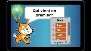 Scratch  programme  mélanger une liste délève aléatoirement pour les interroger  algorithmique [upl. by Ecirad]