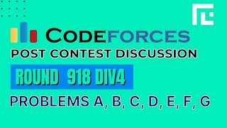 Codeforces Round 918 Div 4  Video Solutions  A to G  by Raghav Goel  TLE Eliminators [upl. by Ishmul884]