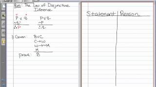 09192011  Geometry Honors  Disjunctive Inference [upl. by Ecinwahs]