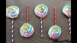 Rainbow Meringue Lolly Pops amp Kisses    how to [upl. by Nagaer]