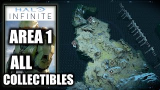 Halo Infinite AREA 1 All Collectible Locations  All Skulls Logs Cores Towers Lockers Artifacts [upl. by Gabbey]