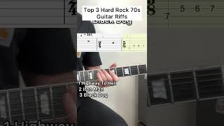 Top 3 Hard Rock 70s Guitar Riffs  Tabs guitarsheetmusic guitarcover guitartabs easyguitartabs [upl. by Nnylav]