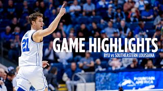 BYU Mens Basketball vs Southeastern Louisiana  Game Highlights 2023 [upl. by Anha]