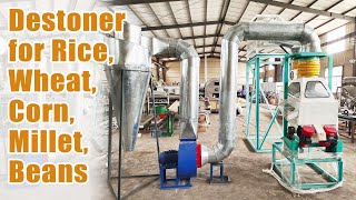 Stone Removal Machine for Rice Corn Millet and Soybeans  Efficient Crop Processingdestoner [upl. by Ecidna]