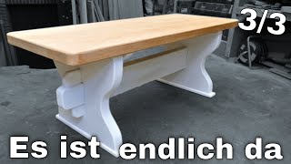 DIY Tisch und Bank aus Holz selber bauen  einfach und günstig aus Massivholz  EASY ALEX [upl. by Eno]