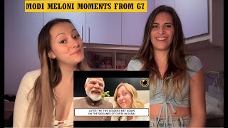 Italians React To ModiMeloni Moments From G7 [upl. by Nalad]